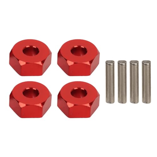 4PCS 12mm Hex Radnabe Montieren RC Auto Hex Drive Adapter Hervorragende Befestigung für MJX 14210 14209 1/14 16207 16208 16209 1/16 RC Auto (Rot) von Alomejor