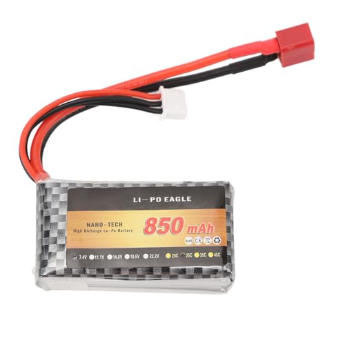 850 MAh 7,4 V LiPo-Akku, Stabil und Langlebig, mit T-Stecker für XLH Q903 Q902 1/16 2845 RC Racing Truck 850 MAh 7,4 V LiPo-Akku, Stabil und Langlebig, mit T-Stecker für XLH Q903 Q902 1/16 2845 RC Racing Truck von Alomejor