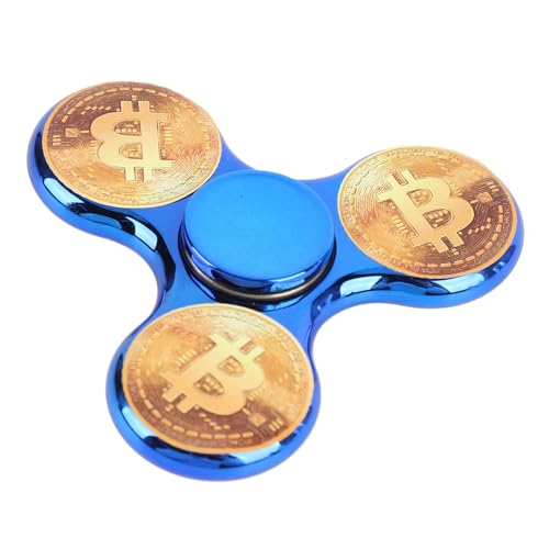 ABS -Fingerspitzen -Gyro, Elektroplierendes Farbenfrohes Zappelspielzeug Rotierendes Sensorisches Spielzeug für Erwachsene und Glatte Rotation (Blue) von Alomejor