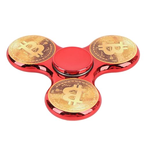 ABS -Fingerspitzen -Gyro, Elektroplierendes Farbenfrohes Zappelspielzeug Rotierendes Sensorisches Spielzeug für Erwachsene und Glatte Rotation (Rot) von Alomejor