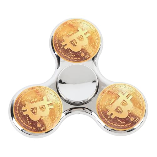 ABS -Fingerspitzen -Gyro, Elektroplierendes Farbenfrohes Zappelspielzeug Rotierendes Sensorisches Spielzeug für Erwachsene und Glatte Rotation (Silver) von Alomejor