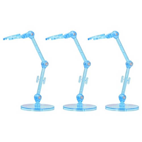 Action-Figur-Ständer, Kunststoff, Durchscheinend, Puppenmodell-Unterstützung, Display-Halter, Basis, 10 Stück, für 6-Zoll-Puppen, Vielseitiges Set (Blue) von Alomejor