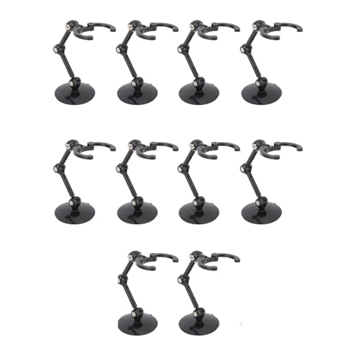 Action-Figuren-Ständer, 10 Stück Montage-Action-Figuren-Display-Halter, Basis, Puppen-Modell-Stützständer für Anime-Figuren-Sammlung (Black) von Alomejor