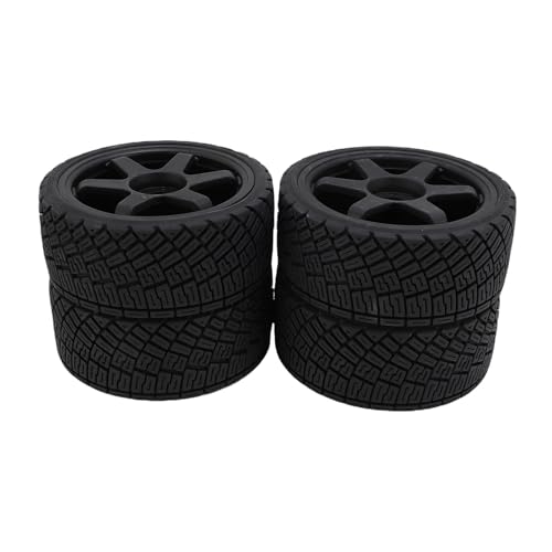 Alomejor 1/8 RC Rally -Autorreifen Modisches Elegantes Design Hervorragende Haltbarkeit für, 4PCS (Black) von Alomejor