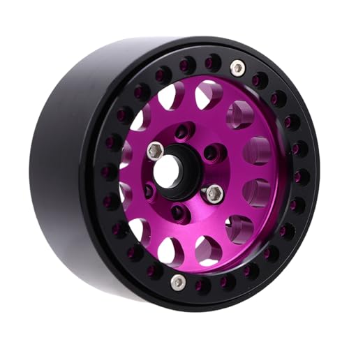 Alomejor 1,9 -Zoll -RC Aluminium Leichtmetall Rad Hub Kit für 1/10 RC Crawler Auto, Stabiler Upgrade Teil für die Erweiterte Steuerung, 4PCS (Purple) von Alomejor