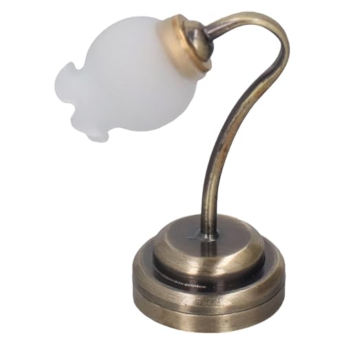 Alomejor 1:12 Miniatur-Puppenhaus-Tulpen-Tischlampe, LED-Licht, Miniatur-Schreibtischlampe Im Europäischen Stil von Alomejor