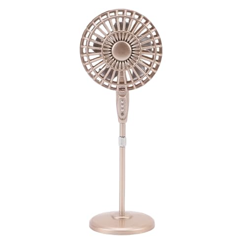 Alomejor 1:12 Skala Dollhouse Floor Fan Miniature Dollhouse -Lüfter mit Retro -Design für Wohnkultur -DIY -Display (Gold) von Alomejor