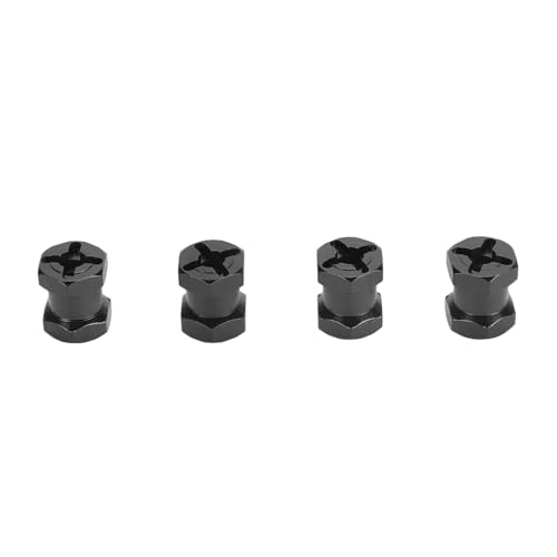 Alomejor 12 Mm Durchmesser, Abstandshalter für RC-Rad-Sechskantnabenverlängerung aus Aluminiumlegierung, Verbessert die Stabilität bei Kurvenfahrten für RC-Cars (Black) von Alomejor