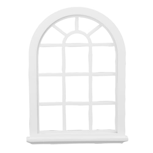 Alomejor 2 Pack Miniatur -Puppenhausfenster, Hölzerne Traditionelle 1/12 Skala 8 -Scheiben -Türfenster für Alomejor 2 Pack Miniatur -Puppenhausfenster, Hölzerne Traditionelle 1/12 Skala 8 -Scheiben -Türfenster für von Alomejor