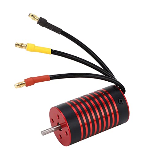 Alomejor 2845 RC Car Brushless Motor, RC Motor wasserdichte CNC-Bearbeitung 4-polige Wärmeableitung Rostfrei für 1/12 1/14 RC Car (2800 kV) von Alomejor