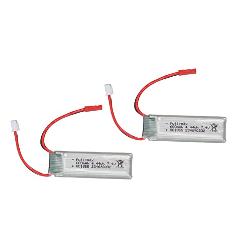 Alomejor 2PCS RC Flugzeug Lithium Batterie 7,4 V 600mah RC Flugzeug Ersatz Batterien für WLtoys XK A280 RC Flugzeuge von Alomejor