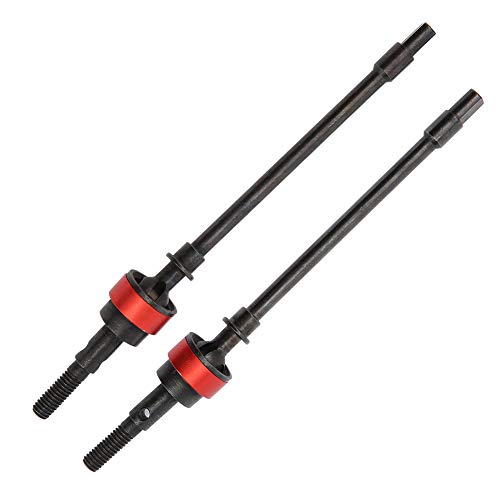 Alomejor 2PCS RC Vorderachse für Axial SCX10 1:10 Raupenwagen Stahl Stahl CVD Vorderantriebswelle Ersatzzubehör(rot) von Alomejor