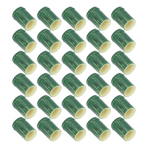Alomejor 30 Stück Miniatur-Bambusrohr-Teetasse, DIY-Dekoration, Multifunktionale Verwendung, 1:12 Puppenhaus-Zubehör für Heimdekoration von Alomejor