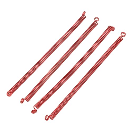 Alomejor 4 Stück Feder-Anti-Verlust-Seil mit R-Stiften RC-Karosserie-Shell-Clip-Seil für 1/8 1/10 1/12 1/18 RC-Auto 24 Stück Auto-Shell-Schnalle Premium-Eisen (100 mm) von Alomejor
