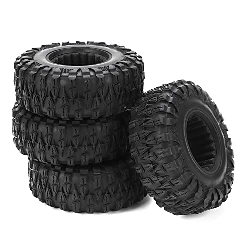 Alomejor 4 Stückke RC Reifen 120 Mm 2,2 Zoll RC Auto Gummirad Anti-Rutsch Modell Autoreifen Skin Zubehör AUTORZELLZUBHörr von Alomejor