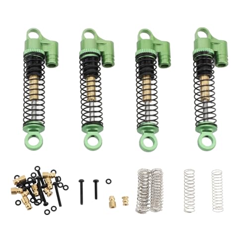 Alomejor 4-teiliges RC-Crawler-Stoßdämpfer-Set Vorne und Hinten aus Aluminiumlegierung mit Gewinde und Zweistufig für 1/18 4WD CP18P RC-Auto von Alomejor
