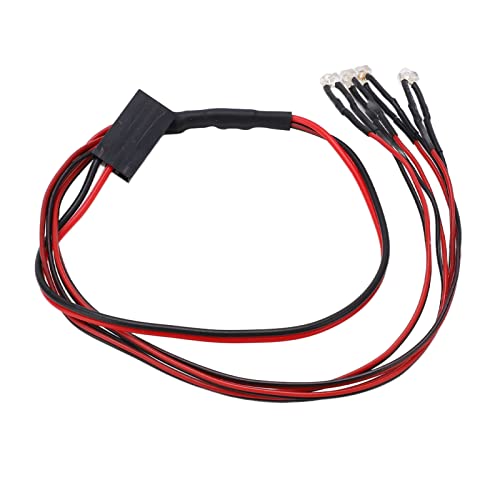 Alomejor 4LED Light 335 Mm RC -LED -Scheinwerfer Leicht und Langlebig Einfach zu Bedienen für Axial SCX24 1/24 (Quadrat) von Alomejor