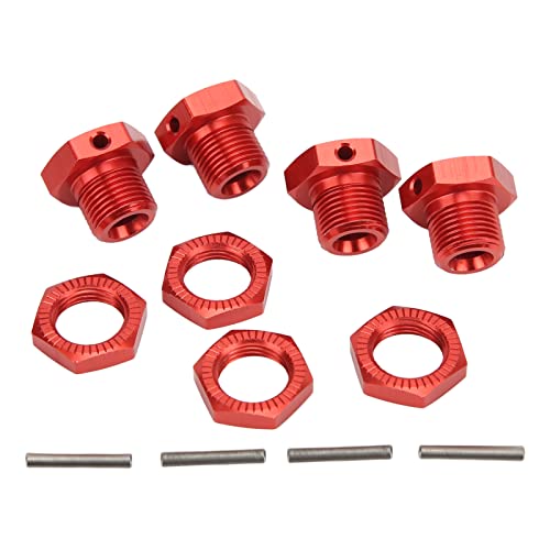 Alomejor 4Set RC Wheel 17mm Aluminium Hex Drive Hub -Hub -Adapter mit Stiften, Verbesserung der Leistung und Langfristigen Gebrauch für Arrma 1/8 Karton 4WD Auto, Perfekt für RC Auto Enthusiasten von Alomejor
