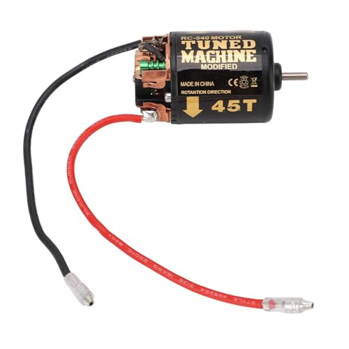 Alomejor 540 Gebürstetem Motor mit Blauem Kühlkörper, Fernbedienungsauto Gebürstete Motor 7.4 V für Axiale Scx10 (45T) von Alomejor