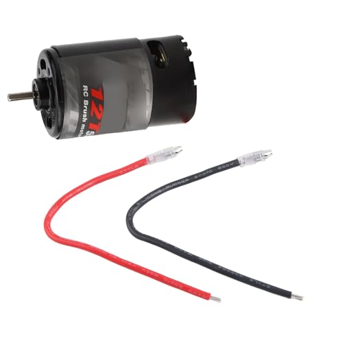 Alomejor 550 Gebürsteten Hochgenauigkeitsmotor für 4 RC -Automodell, Niedriger Rauschmotor für 21T/29T/35T, Metallschwarz, 100% Brandneu, für RC -Enthusiasten (12T) von Alomejor
