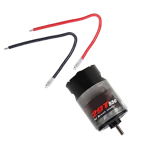 Alomejor 550 Gebürsteten Hochgenauigkeitsmotor für 4 RC -Automodell, Niedriger Rauschmotor für 21T/29T/35T, Metallschwarz, 100% Brandneu, für RC -Enthusiasten (29T) von Alomejor