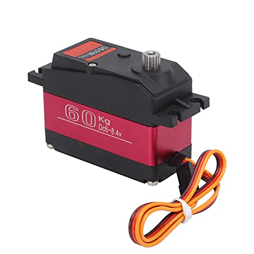 Alomejor 60 Kg RC Digitales Servo Hohes Drehmoment Digitales Servo Hochgeschwindigkeit Edelstahl Getriebe für RC Auto Offroad Fahrgeruge -AutomodellZubehörr von Alomejor