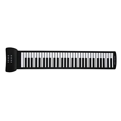 Alomejor 61 Key Foldable Silicon Wiederaufladbares Elektrisches Handroll Klavier - Tragbares und Kompaktes Musikinstrument für Anfänger und Reisende von Alomejor