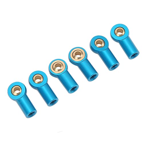 Alomejor 6pcs Aluminium -Legierung M3 Link Stange Endball Kopfverbindungshalter für RC -Autoball Gelenk Leichtes Gewicht Verbessert die mit HSP Axial Kompatibele Autoleistung (Blue) von Alomejor