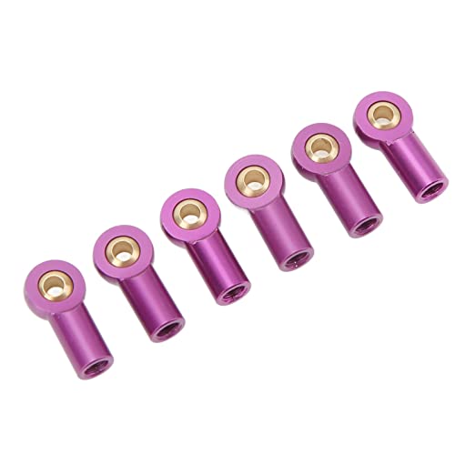 Alomejor 6pcs Aluminium -Legierung M3 Link Stange Endball Kopfverbindungshalter für RC -Autoball Gelenk Leichtes Gewicht Verbessert die mit HSP Axial Kompatibele Autoleistung (Purple) von Alomejor