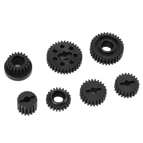 Alomejor 7-Teiles Rc-metallgetrebe, 11184 Stahl-diff-hauptgetrebe-kit für den Austausch des 1/10 Rc-Auto-LKW-getriebes von Alomejor