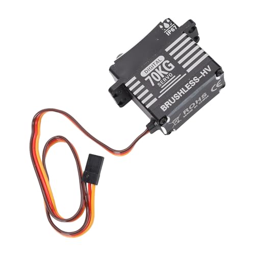 Alomejor 70 Kg Hochtorsion Digitaler Servomotor, Aluminiumlegierung Metal Gear Servo mit Bürstenlosen Metallgetriebe für DIY von Alomejor