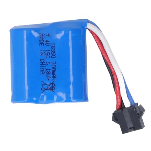 Alomejor 700 MAh 7,4 V Lithium-Akku, Leichtes Design mit Langer Akkulaufzeit für RC-Boot-Lithium-Akku von Alomejor
