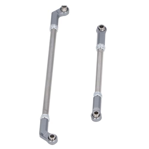 Alomejor 90-mm-Lenkgestänge-Set aus Aluminiumlegierung, Sanftere Einstellungen des Lenkwinkels, Lenkzugstangen-Gestänge-Set für RC-Autos (Ti-Farbe) von Alomejor