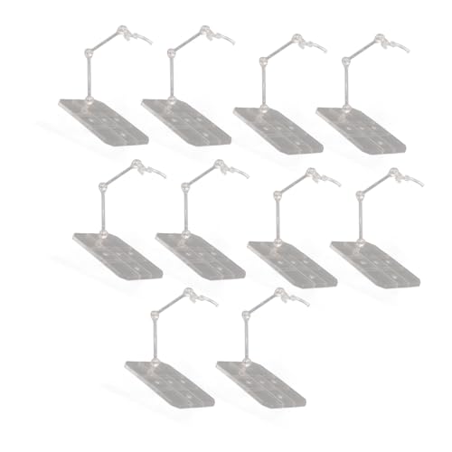 Alomejor Action-Figuren-Ständer, 10 Sets, Transparenter Acryl-Anime-Figuren-Ausstellungsständer, Stütz-Halter-Basis für 15,2 cm SD-Modellfiguren mit Schraubendreher von Alomejor