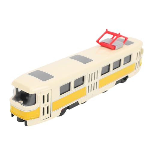 Alomejor Alloy Train Modell, Öffnungs Türen und Leichtes Musik Zug Spielzeug, Geeignet für Kleinkinder und Sammler (Yellow) von Alomejor
