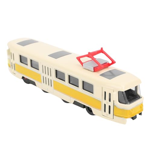 Alomejor Alloy -Zug -Model Spielzeug mit Leichter Musik, Open Door Simulationszug für Kleinkind Mädchen (Yellow) von Alomejor