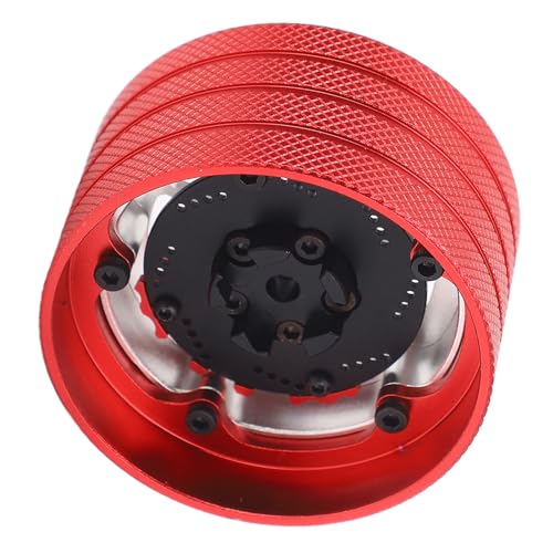 Alomejor Aluminium-RC-Handrad mit Bremsscheibe, Upgrade-Zubehör-Lenkrad-Ersatz für Bessere Leistung (Silver) von Alomejor