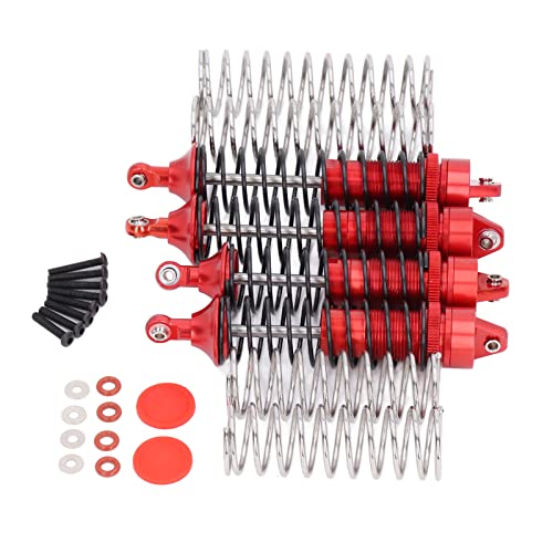 Alomejor Aluminiumlegierung Hochelastizität Vorderen Heck -Stoßdämpfer für ARRMA 1/10 RC -Auto, Ausgeglichenes Fahrerlebnis für RC Enthusiasten (Rot) von Alomejor