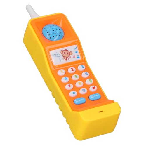 Alomejor Baby -Handy -Spielzeug für Kleinkinder und Säuglinge, Baby -Lern -Telefon -Set, Musikalischer Pädagogischer Smartphone Holiday Strumpf Stocker (Yellow) von Alomejor