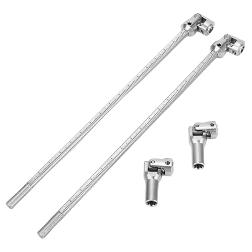 Alomejor Benutzerfreundlich Edelstahl RC -Antriebswelle für 1/10 LCG - 2PCS Schneidlänge Universelle RC Antriebswelle für Einfache Installation und Austausch (Silver) von Alomejor