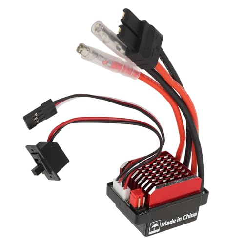 Alomejor Bidirektionaler 320-A-Bürstenregler mit Bremse für 1/10 RC-Car-Boot. Hoher Stromausgang für 1/10 RC-Car von Alomejor