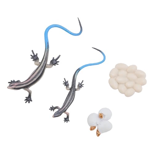Alomejor Blaue Eidechse Modell Spielzeug, Pädagogische PVC-Reptilien Figur mit Detaillierter Gestaltung für Hausgarten Dekoration von Alomejor
