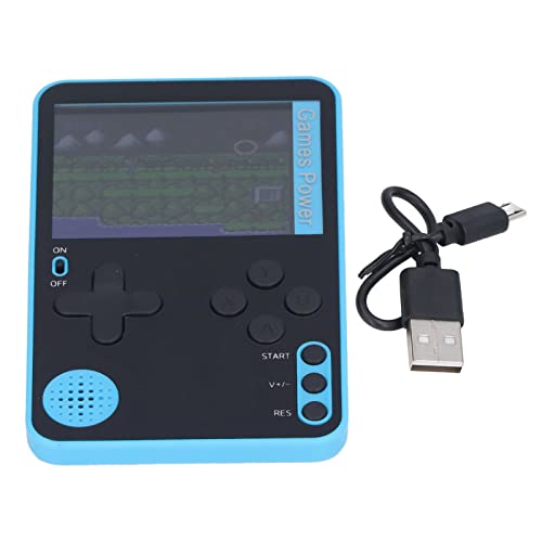 Alomejor Blaue Handheld-Spielkonsole Retro Portable Game Player Videospiel-Player 2,4-Zoll-Farbbildschirm von Alomejor
