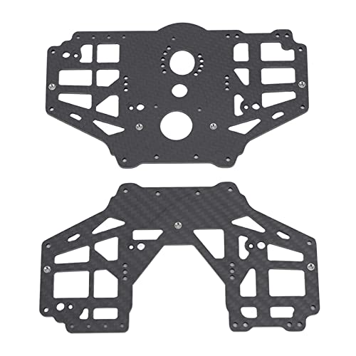 Carbon Fiber Black Chassis Seitenplatten-Set für Losi LMT 1:8 4WD RC Car von Alomejor