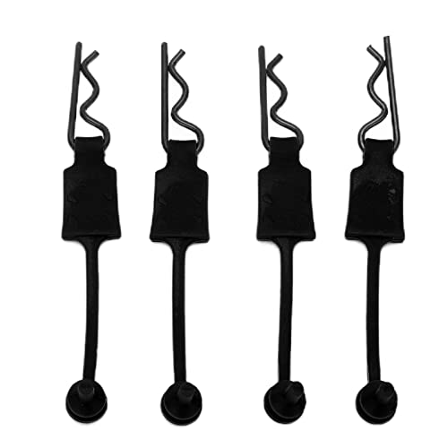 Alomejor Clip Car Shell Universal RC Pins Humanisierte Design Einfache Installation für 1/10 Modell an das Axiale SCX10 D90 GEN8 Iron Plastic 76 Mm Angepasst (Black) von Alomejor