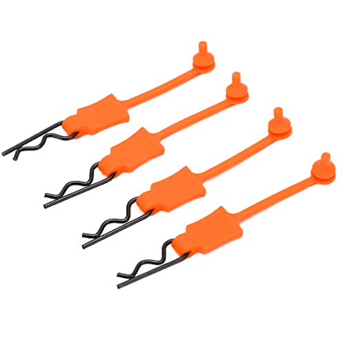 Alomejor Clip Car Shell Universal RC Pins Humanisierte Design Einfache Installation für 1/10 Modell an das Axiale SCX10 D90 GEN8 Iron Plastic 76 Mm Angepasst (ORANGE) von Alomejor
