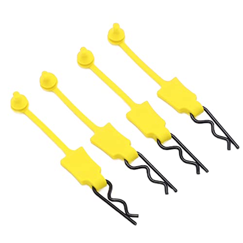 Alomejor Clip Car Shell Universal RC Pins Humanisierte Design Einfache Installation für 1/10 Modell an das Axiale SCX10 D90 GEN8 Iron Plastic 76 Mm Angepasst (Yellow) von Alomejor