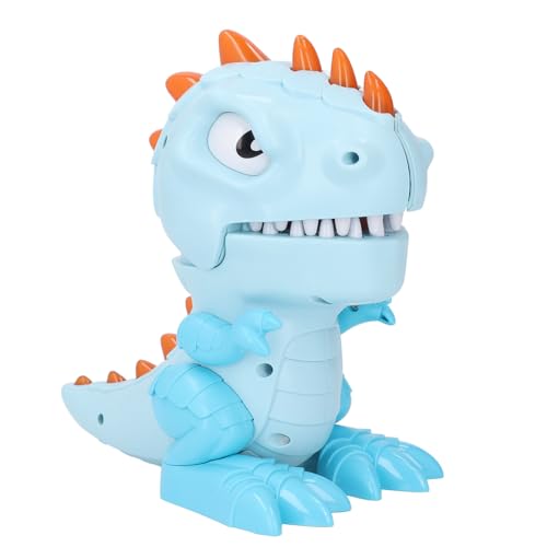 Alomejor Dinosaurier -Zähnespiel, Interactive Biting Toy mit Lichtern Klingt 6,7 Zoll für Familienspiele und Rollenspiele (Blue) von Alomejor