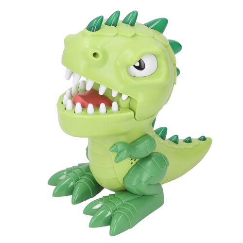 Alomejor Dinosaurier -Zähnespiel, Interactive Biting Toy mit Lichtern Klingt 6,7 Zoll für Familienspiele und Rollenspiele (Green) von Alomejor