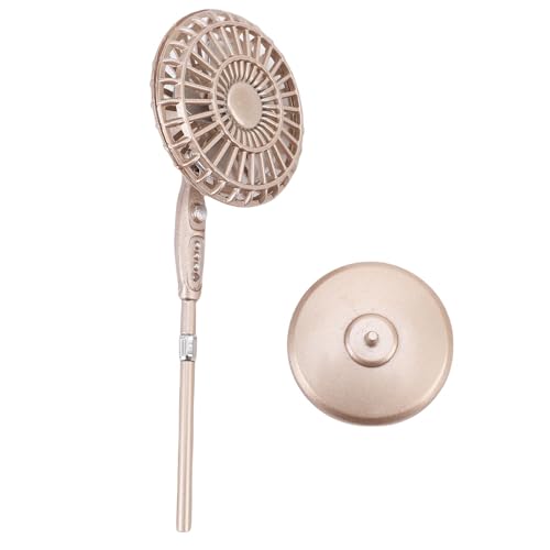 Alomejor Dollhouse Floor Fan, 1:12 Skala Legierung Miniatur -Sockelfan für Wohnzimmerdekor, Fotografie -Requisiten (Gold) von Alomejor